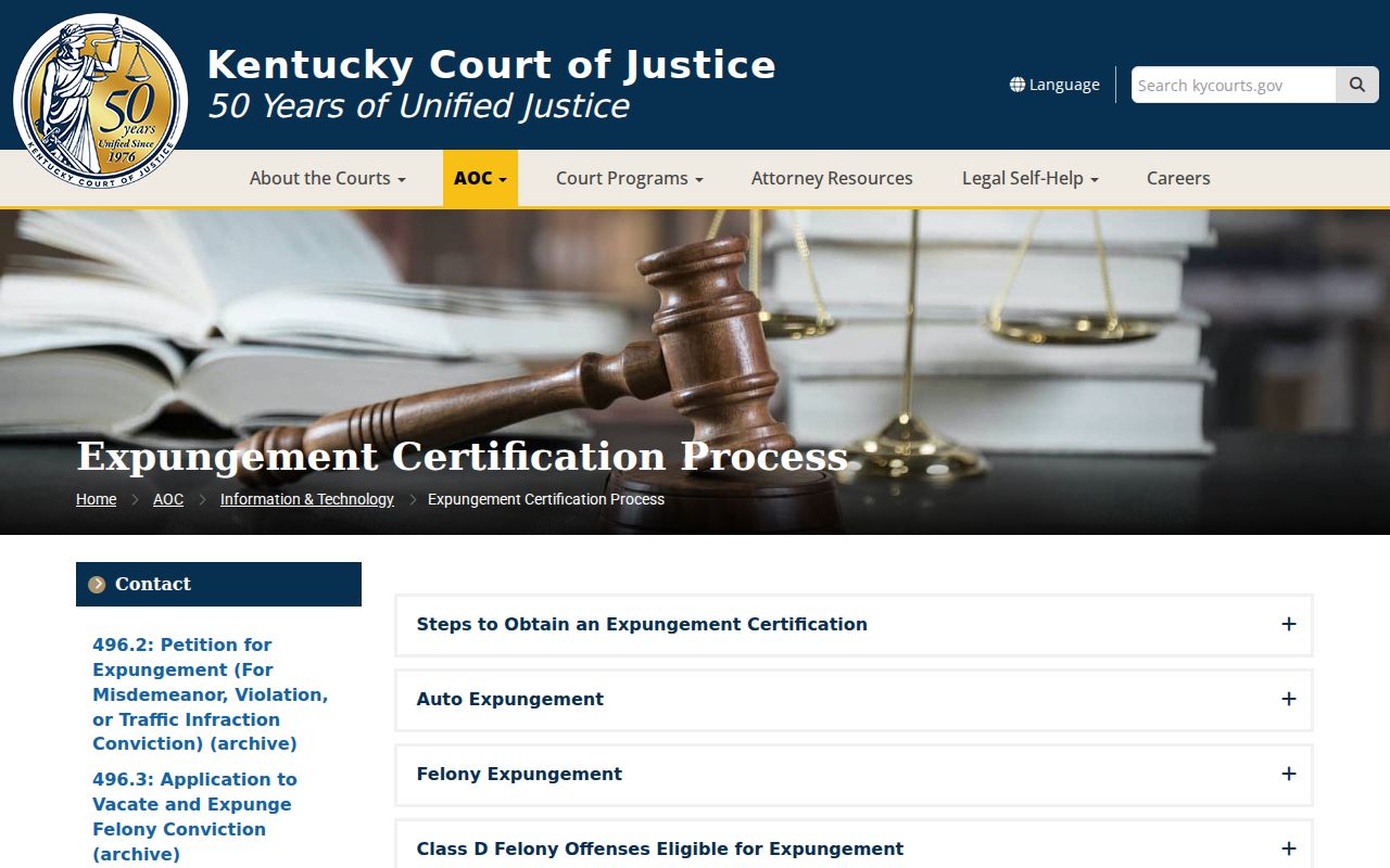 Hardin County criminal record expungement process