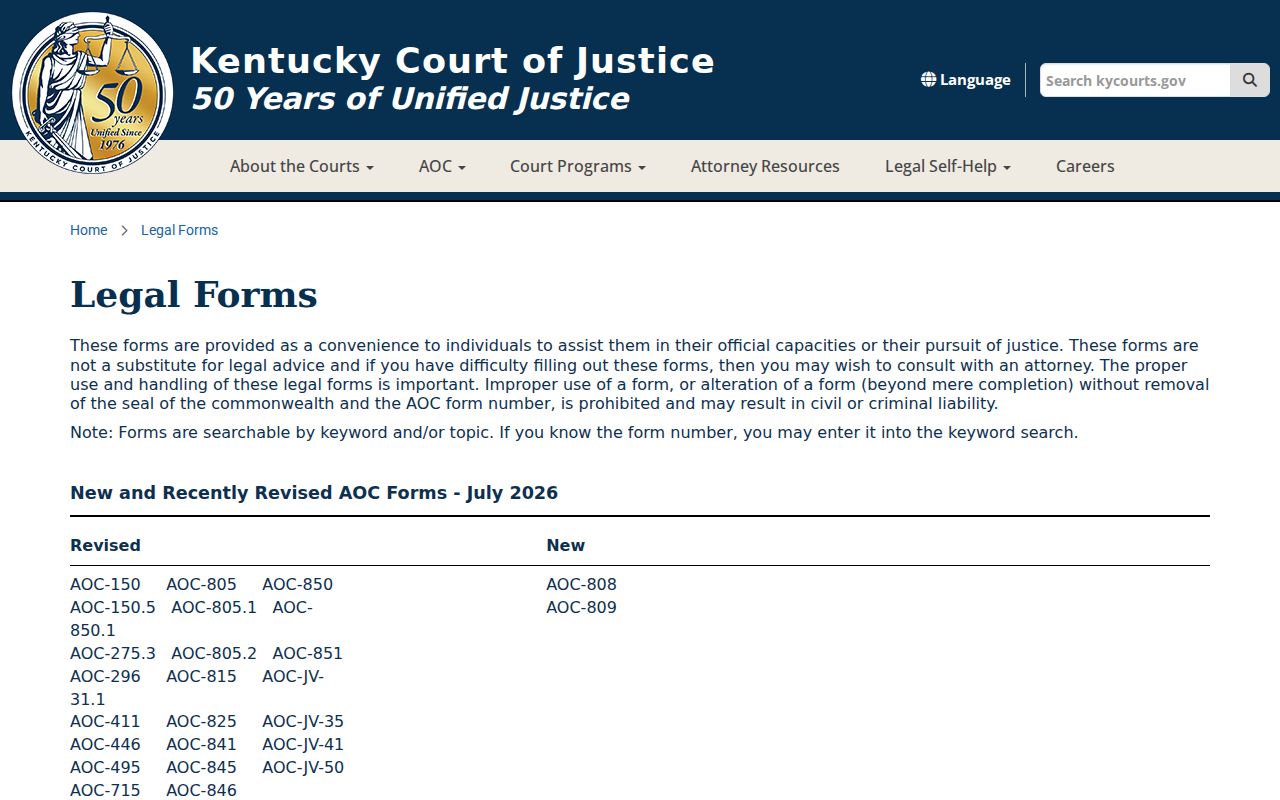 Kentucky legal forms for Hardin County criminal record expungement