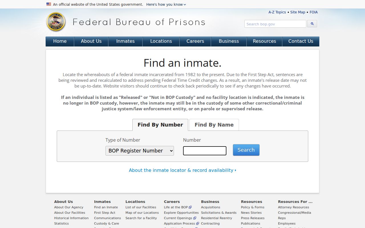 Federal inmate locator for criminal history connected to Hardin County