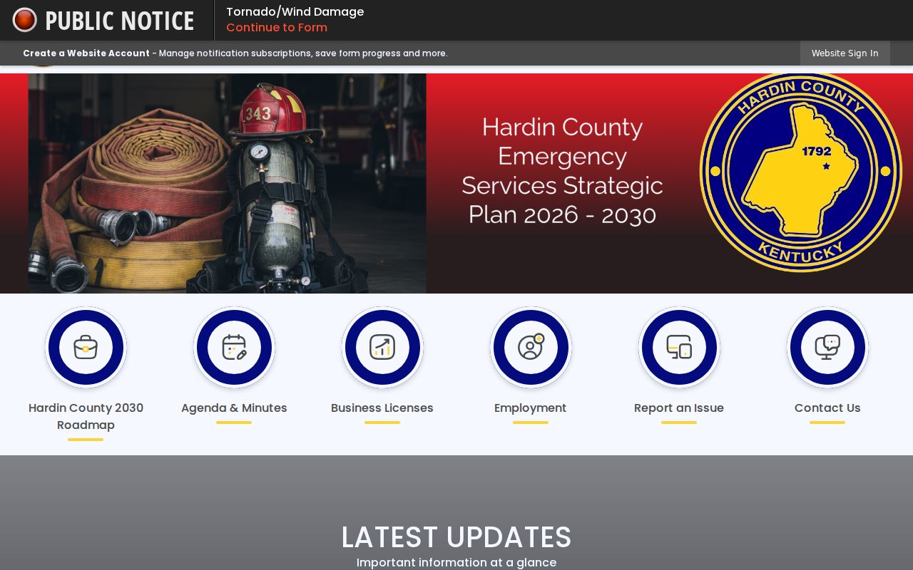 Hardin County government criminal history records gateway