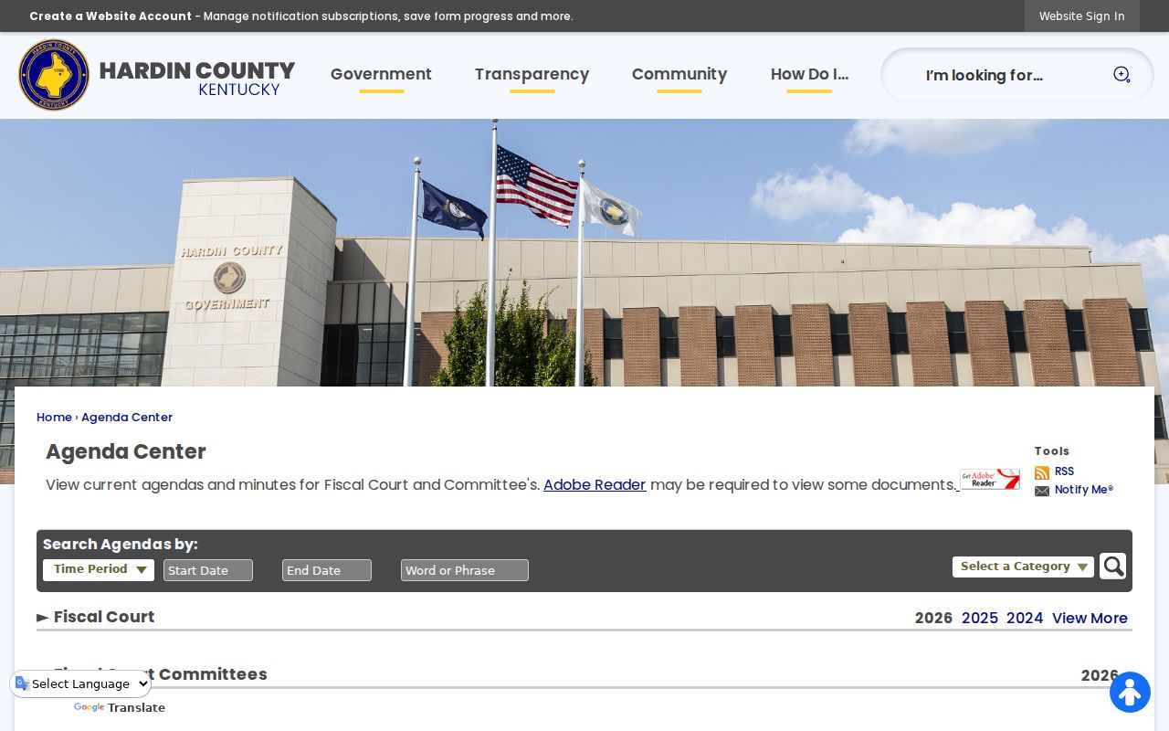 Hardin County Vine Grove criminal records fiscal court source